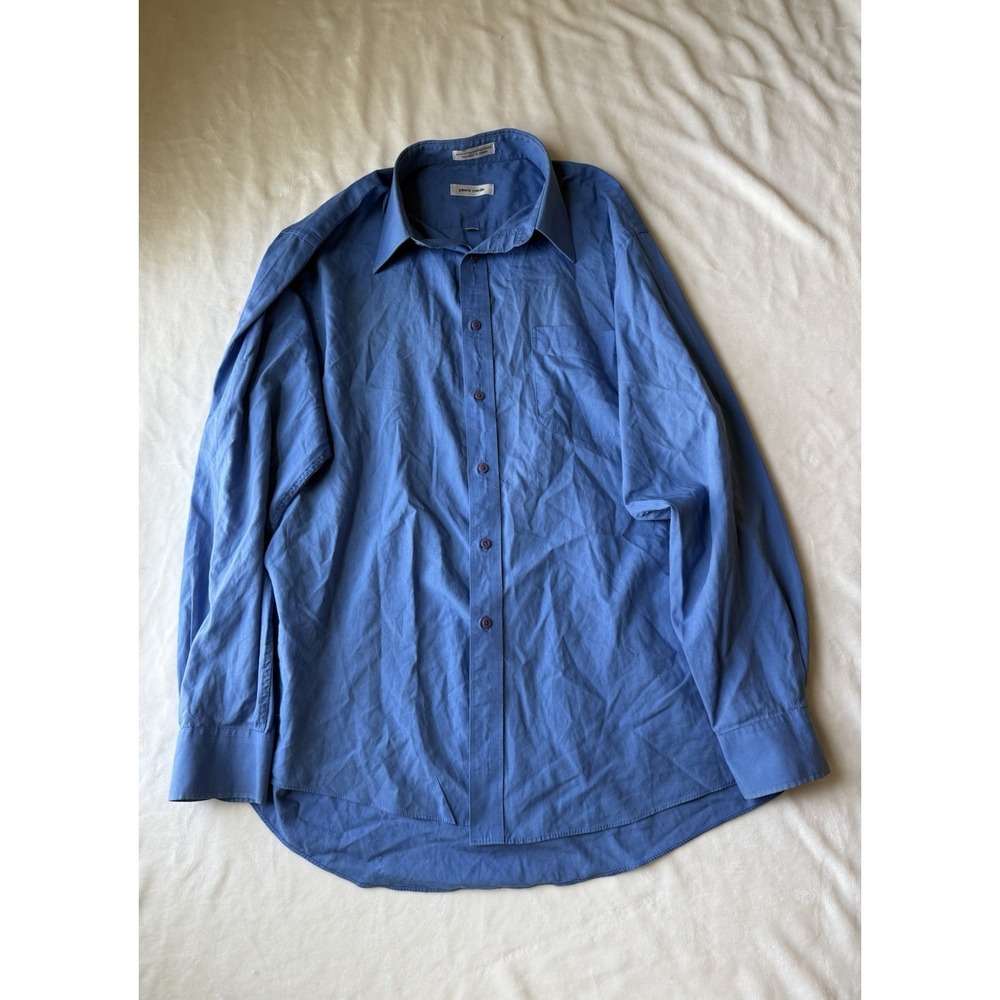 Pierre Cardin Mens Classic Fit Collar Shirt, 16 1/2" Neck, 34\35" Sleeve Blue
